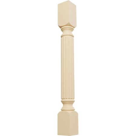 3 3/4W X 3 3/4D X 35 1/2H Raymond Reeded Cabinet Column, Maple